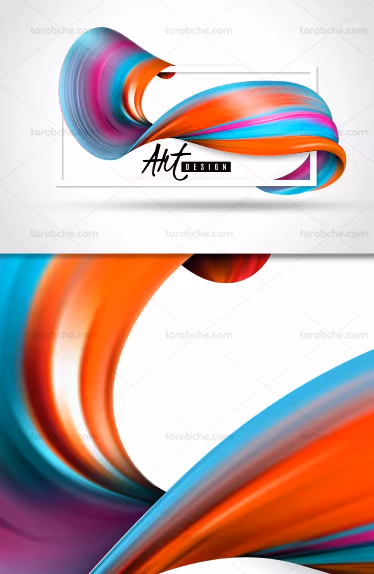 وکتور بکگراند انتزاعی با کادر سفید | گرافیک با طعم تربچه