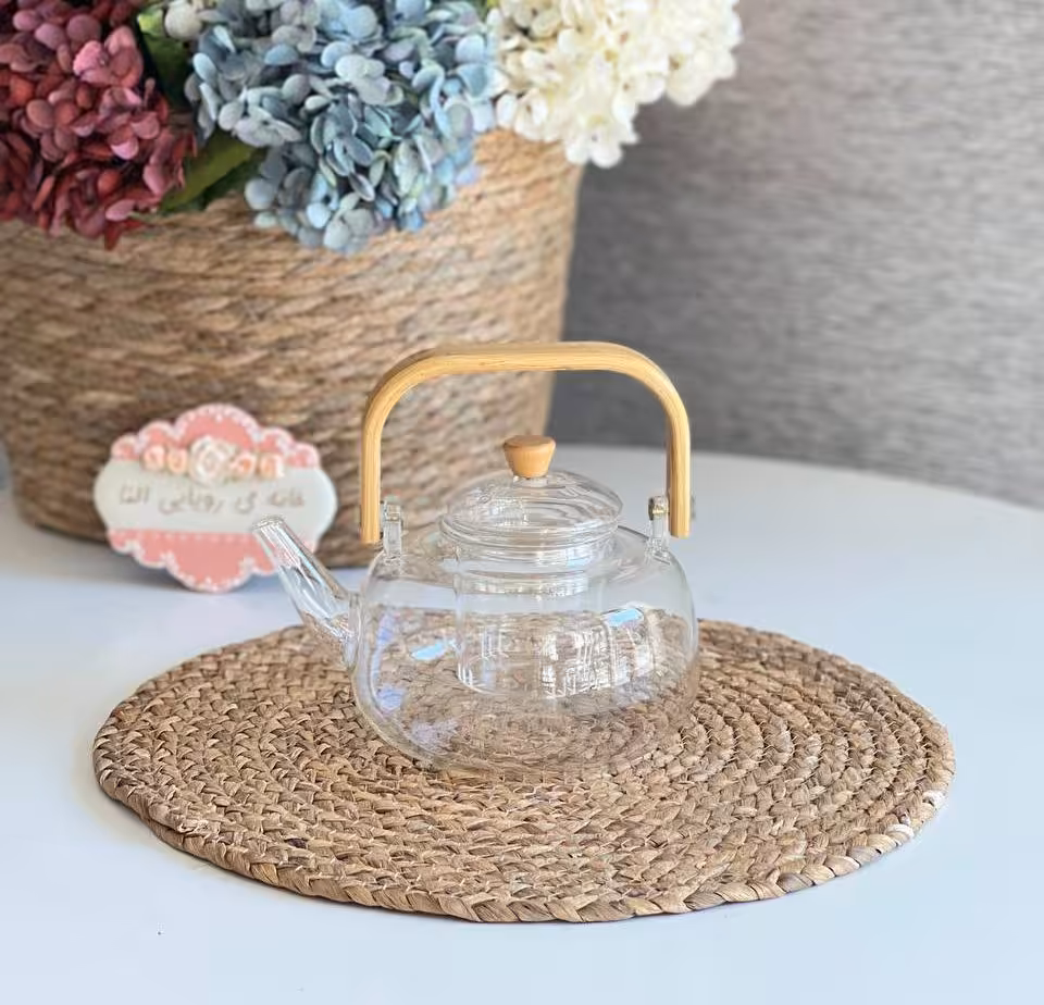 قوری پیرکس دسته چوبی- 1000 میل کد 227