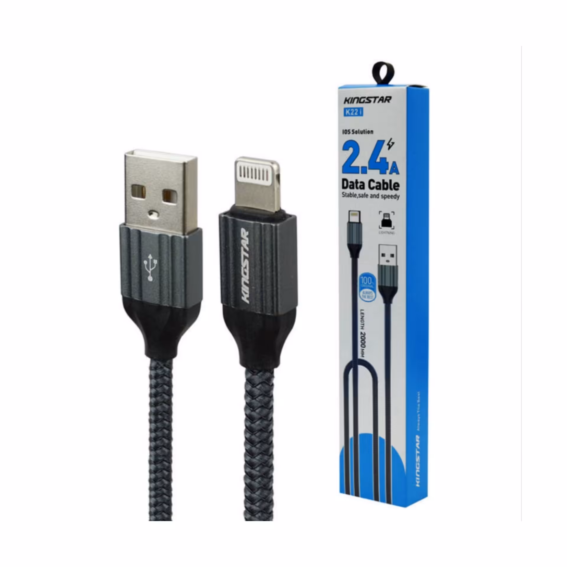 کابل لایتنینگ کینگ استار مدل K22i دومتری