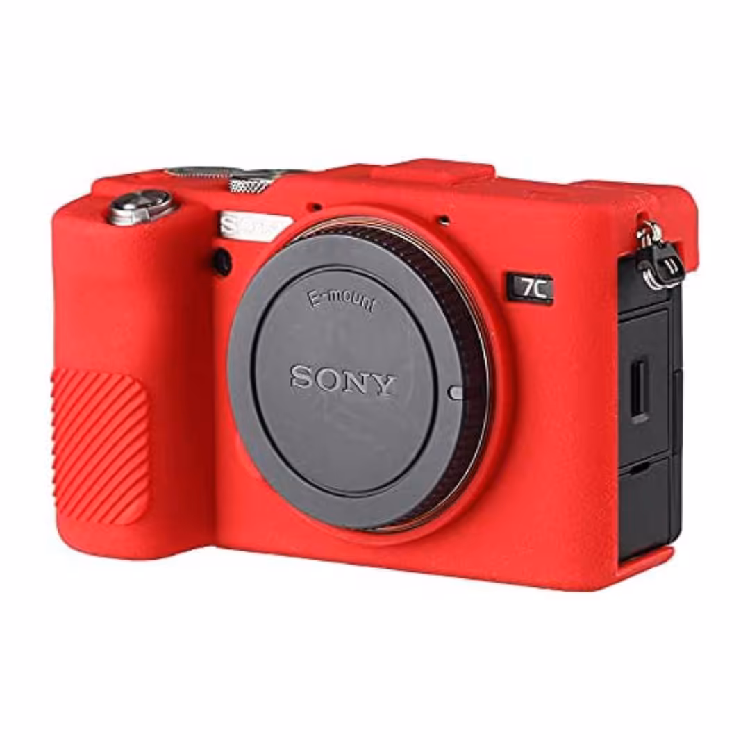 کاور سیلیکونی دوربين سونی رنگ قرمز Sony Alpha A7C Cover Red