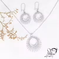 نیمست جواهری طرح خورشیدی با کد 12423