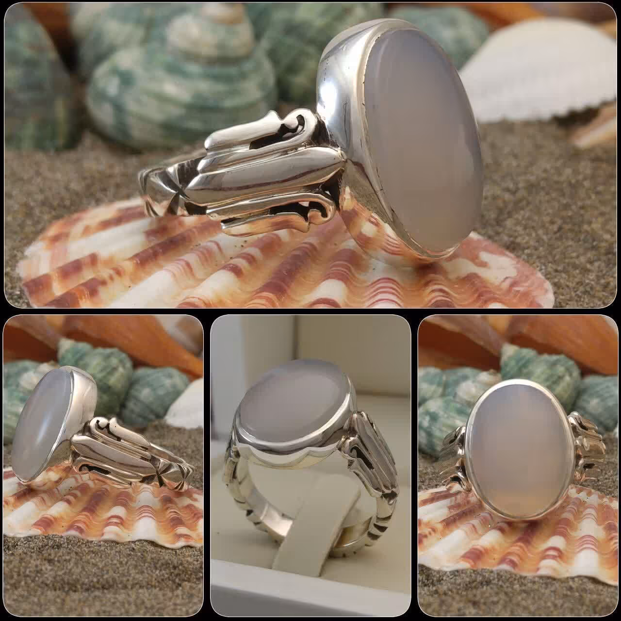 انگشتر نقره مردانه نگین عقیق یمنی نباتی مدل رکاب صفوی هنر دست نقره عیار 925