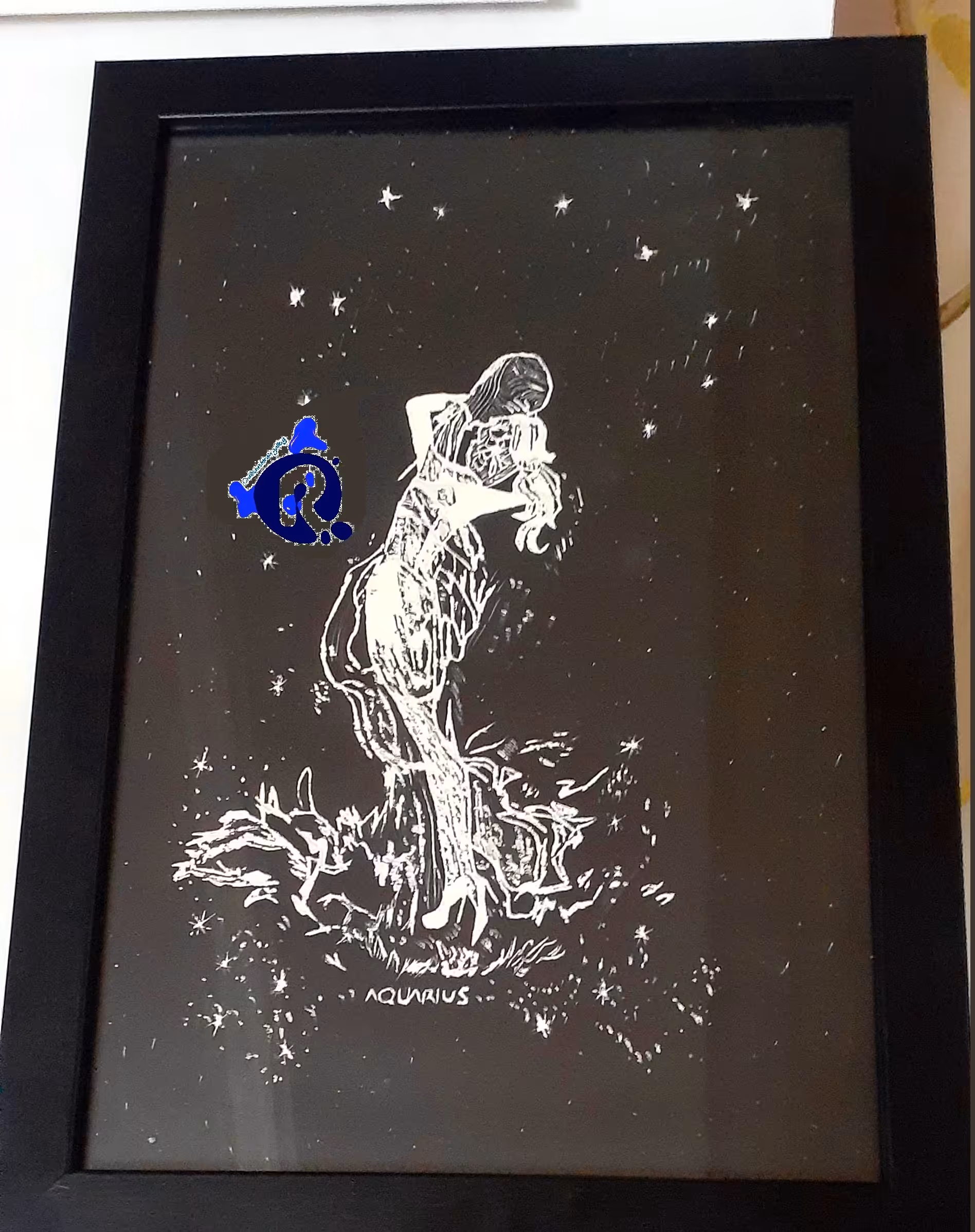 تابلو تولد نماد ماه بهمن اسکراچ برد 20 در 30 سانتی متر A4