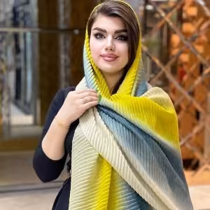 شال پلیسه طیفی نخی قواره 60*100