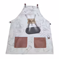 پیش بند باریستا رنگ کرم با کیفیت عالی