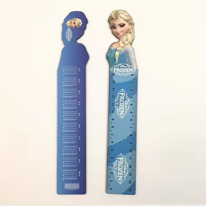 خط کش چوبی دخترانه فروزن دارای جدول ضرب 