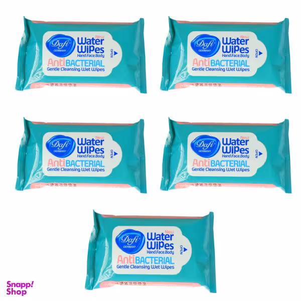 دستمال مرطوب دافی (Dafi) مدل Anti Bacterial Gn10 مجموعه 5 عددی