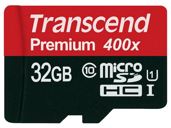 رم میکرو اس‌دی 32 گیگابایت Transcend Class 10 Premium 400X