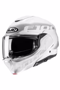 کلاه کاسکت موتورسیکلت چند رنگ F100 HETAL MC10 فک باز موتور سیکلت خاکستری سفید HJC