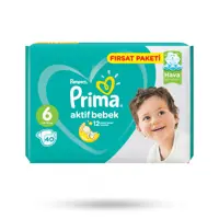 پوشک بچه پریما آوانتاژ ترک سایز 6 بسته 40 عددی