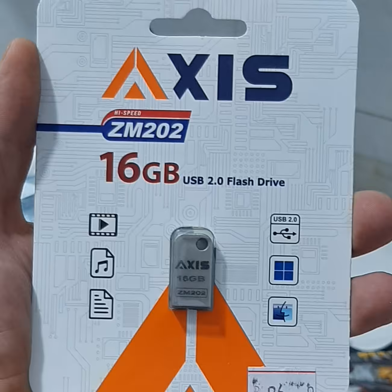 فلش مموری 16GB   USB2 مدل AXIS ZM202 گارانتی معتبر مادام العمر
