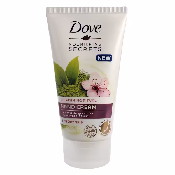 کرم دست ماچا و شکوفه گیلاس Secret داو Dove ضدخشکی، مغذی پوست وناخن | 75 میل