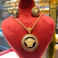 نیم ست نقره عیار 925 ورساچ عینا طلا