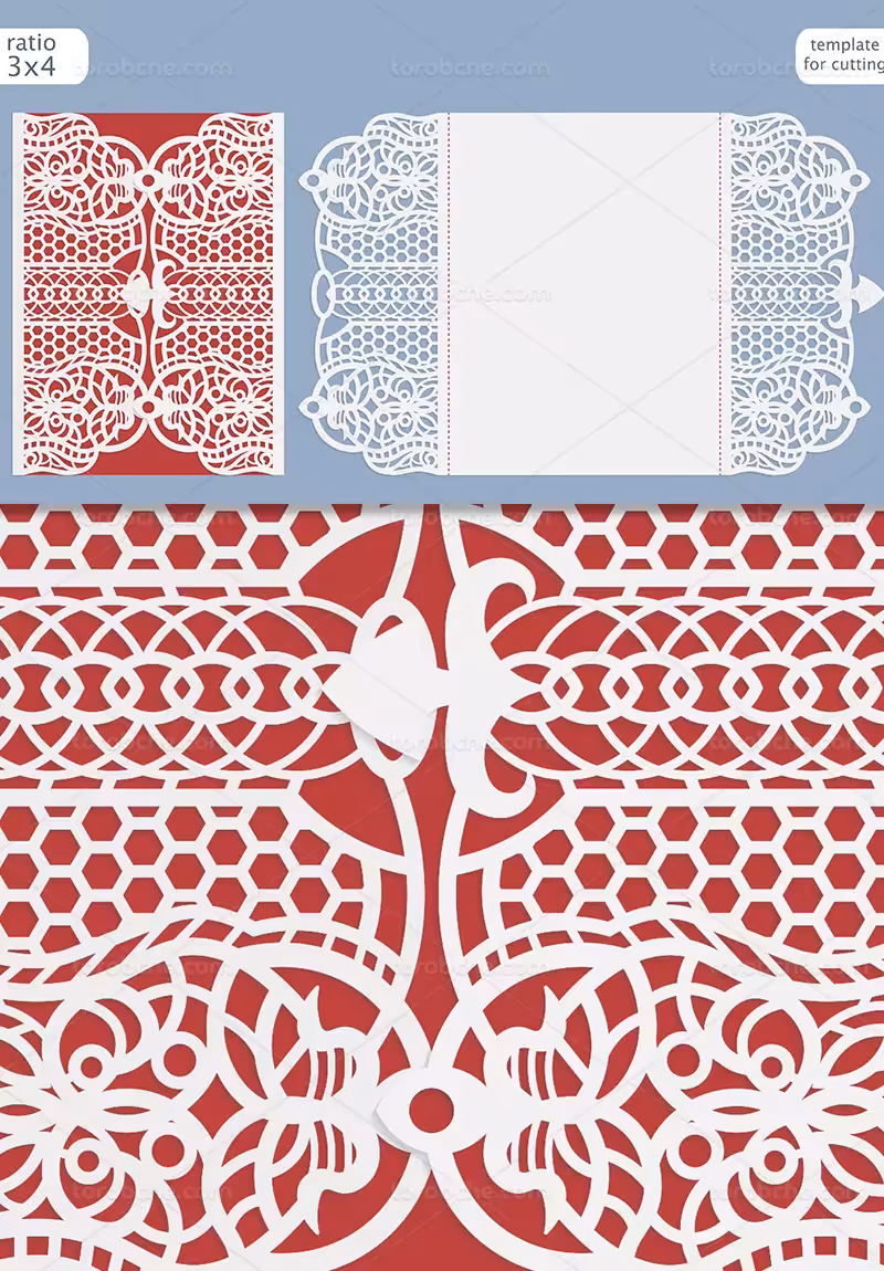 وکتور برش لیزری کارت عروسی | گرافیک با طعم تربچه