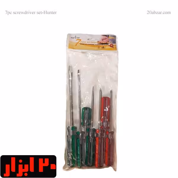 پیچ گوشتی 7 عددی دسته شیشه ای kenyous