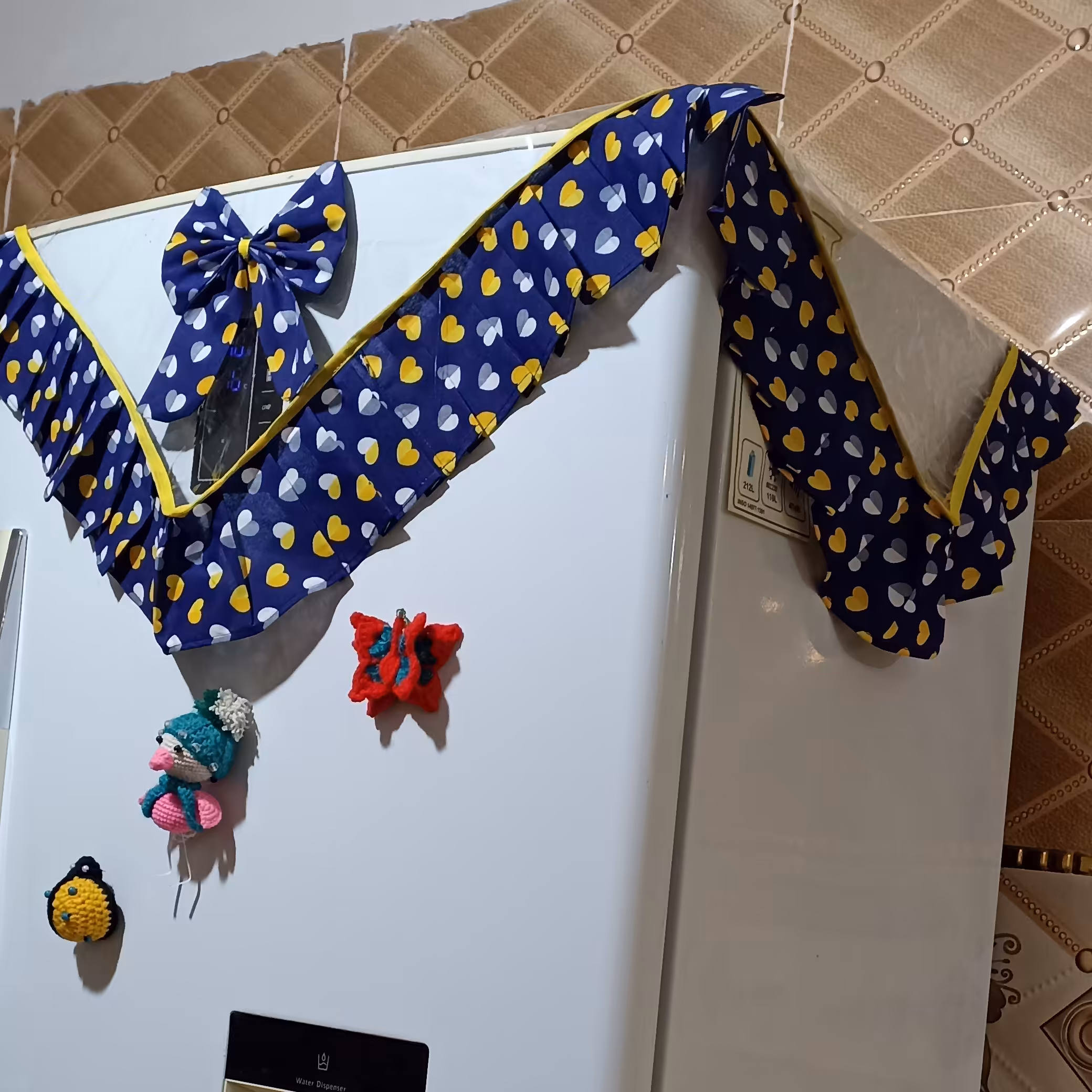 رو یخچالی ترکیبی  با پارچه و پلاستیک 