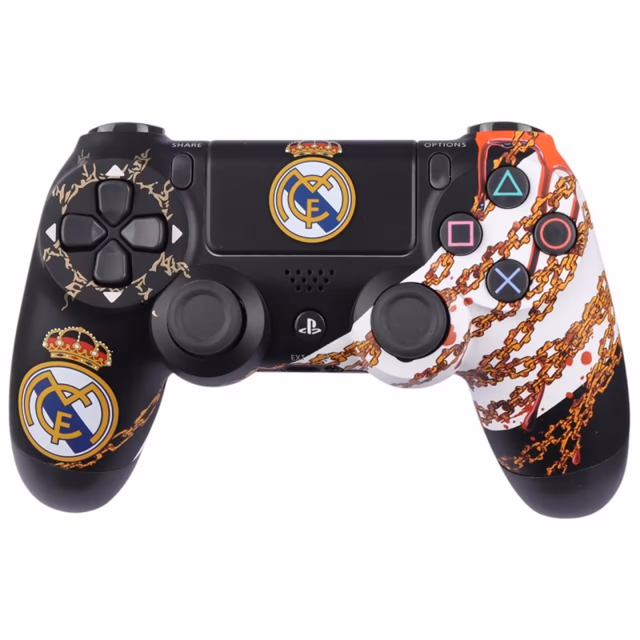 دسته بازی بی سیم سونی Dualshock 4 High Copy درجه یک طرح Real Madrid مناسب برای PS4