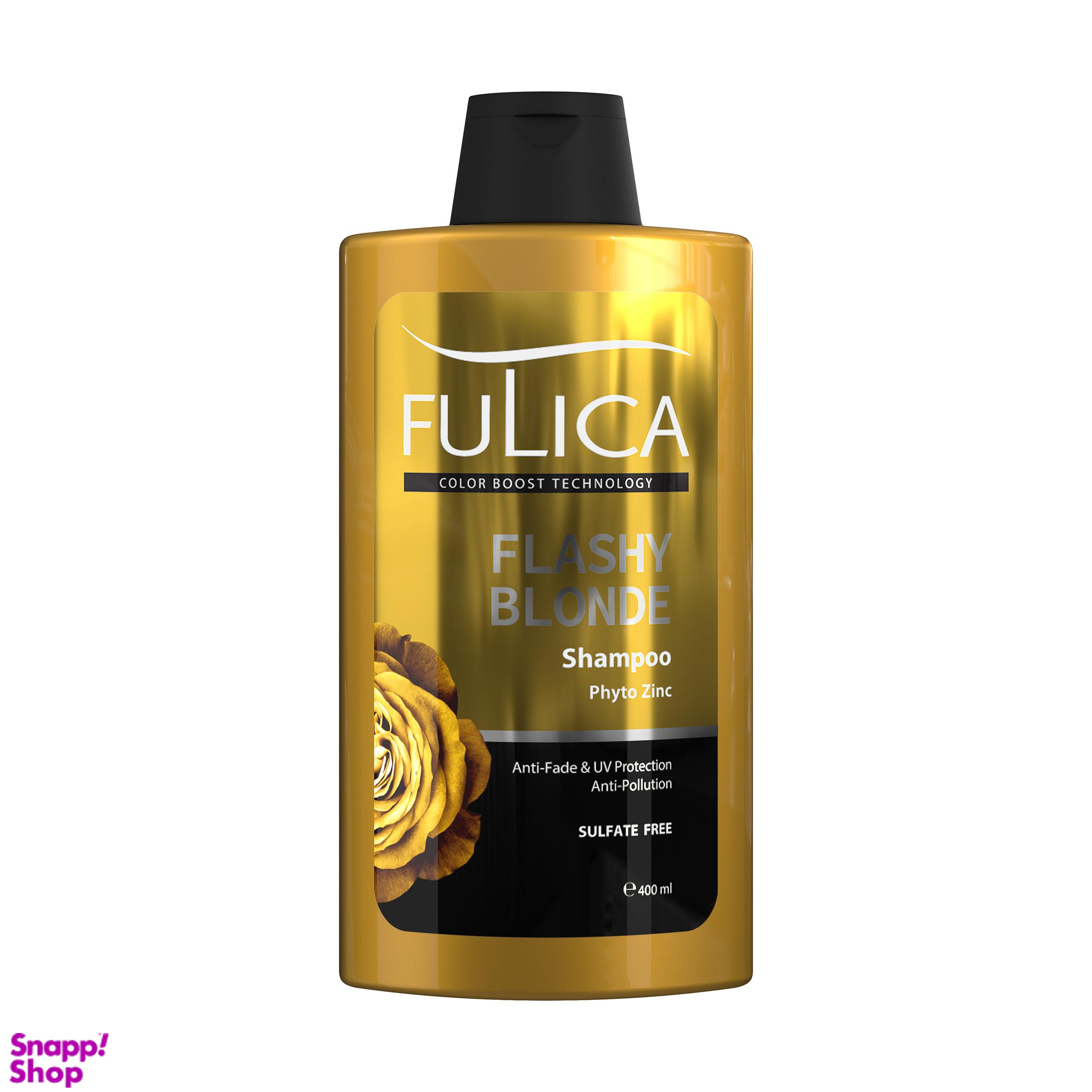شامپو تثبیت کننده رنگ مو فولیکا (Fulica) مدل FLASHY BLONDE حجم 400 میلیلیتر