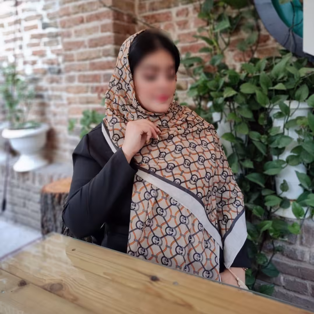 شال نخ پنبه منگوله دار رنگ کرمی ارسال رایگان