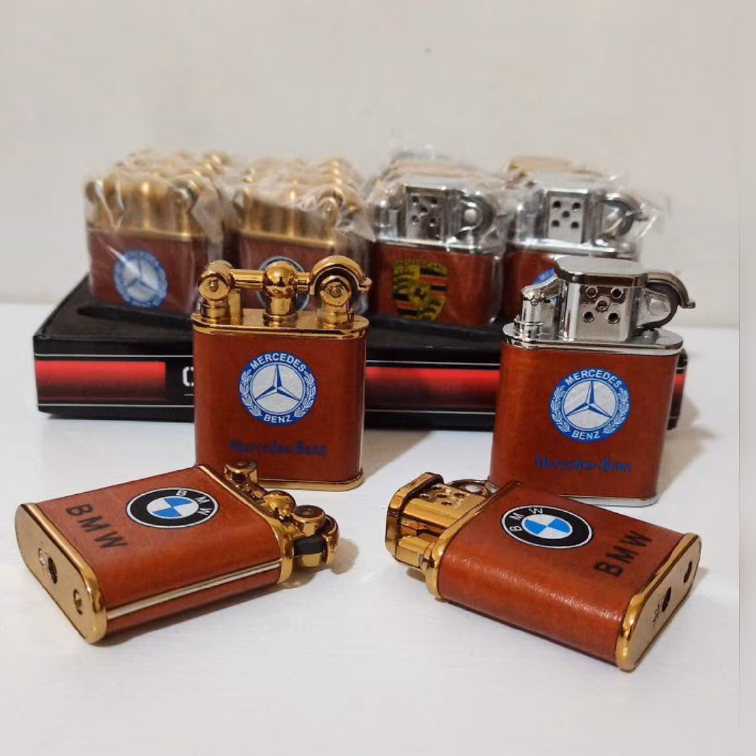 فندک بدنه چرمی لوکس 