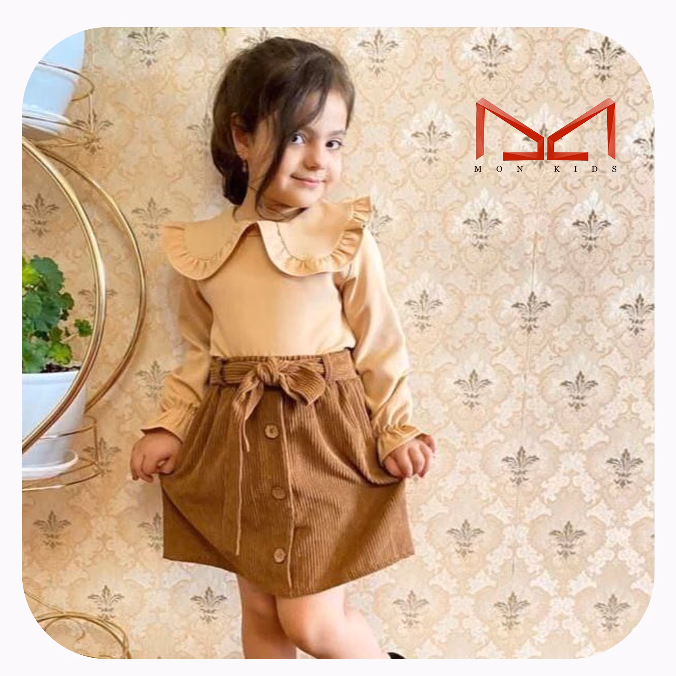 شومیز دامن بچگانه دخترانه از سایز 40 تا 55 مناسب 2 تا 9 سال بسته ب جثه 