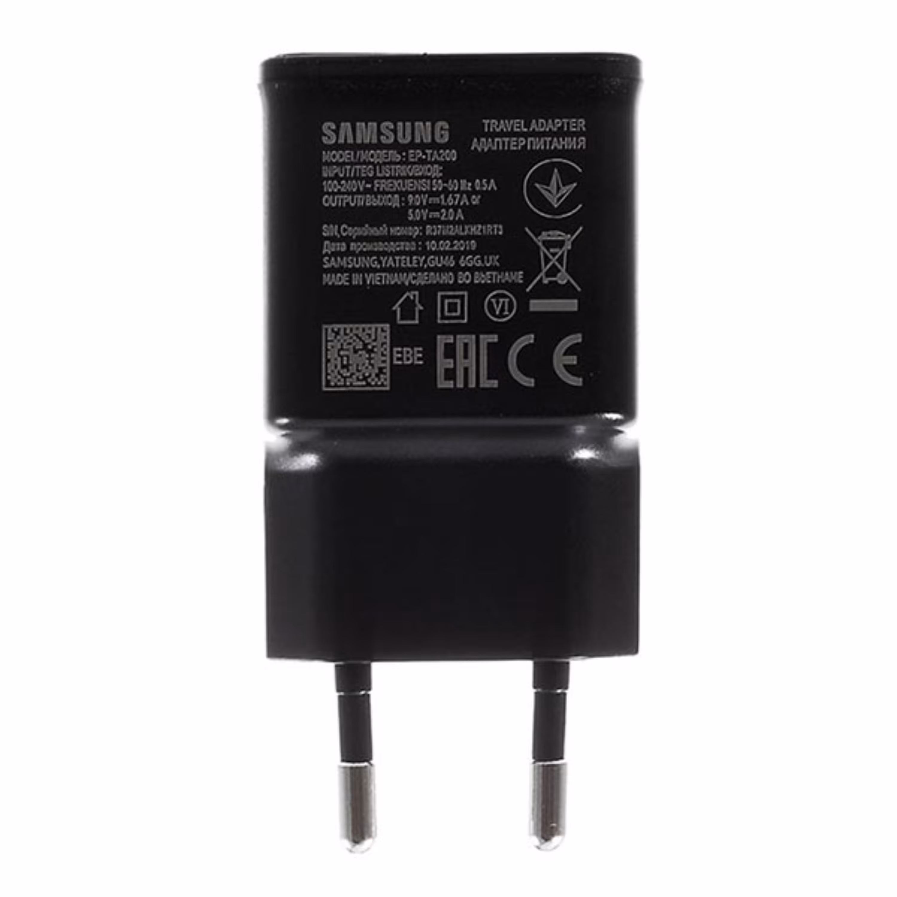 کلگی شارژر فست اصلی مشکی گوشی سامسونگ Galaxy S10 مدل EP-TA200