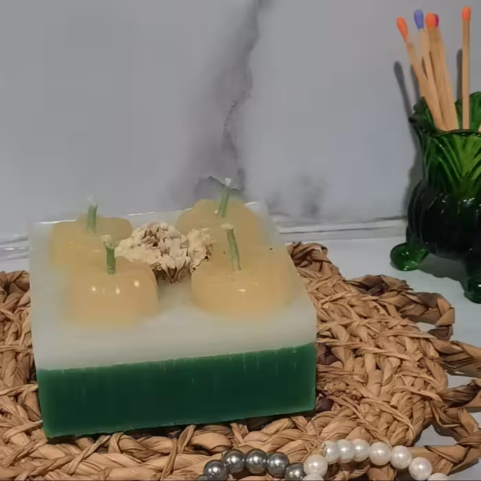 شمع تزیینی  دستساز 4فتیله ای خاص