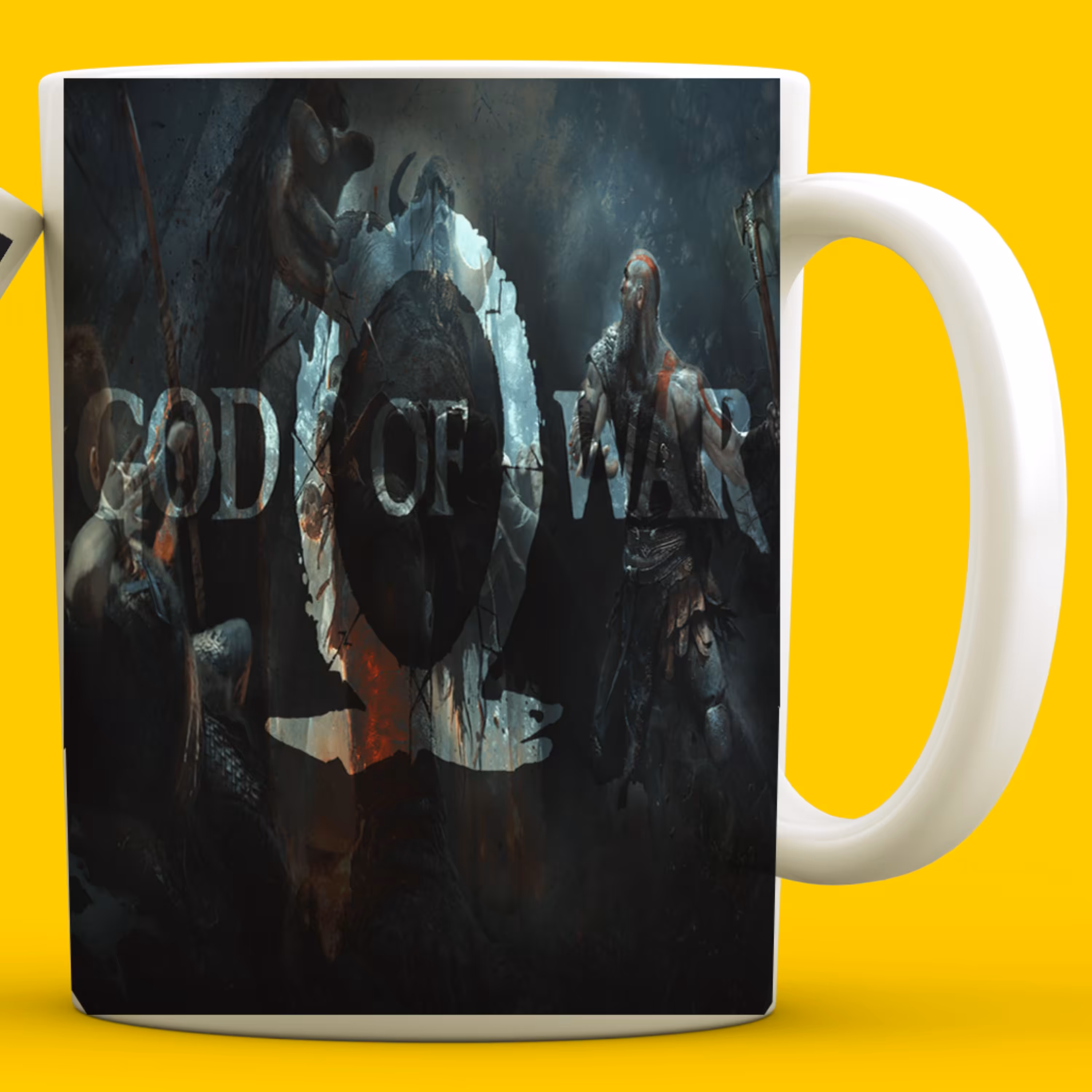 ماگ سرامیکی سفید طرح گاد اف وار