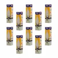 پک 10 تایی لامپ ال ای دی 7 وات اشکی افراتاب سفید طبیعی با پایه E14