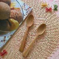 قاشق بستنی خوری چوبی دستساز بارلی 18 سانتی چوب گردو (پک دوتایی) کد bar0109