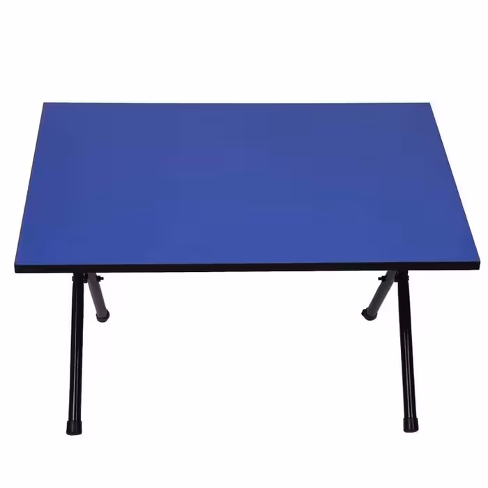 میز تحریر تاشو  زمینی دارای تنظیم ارتفاع و دستگیره کمجا  حمل اسان   رنگ (ابی)