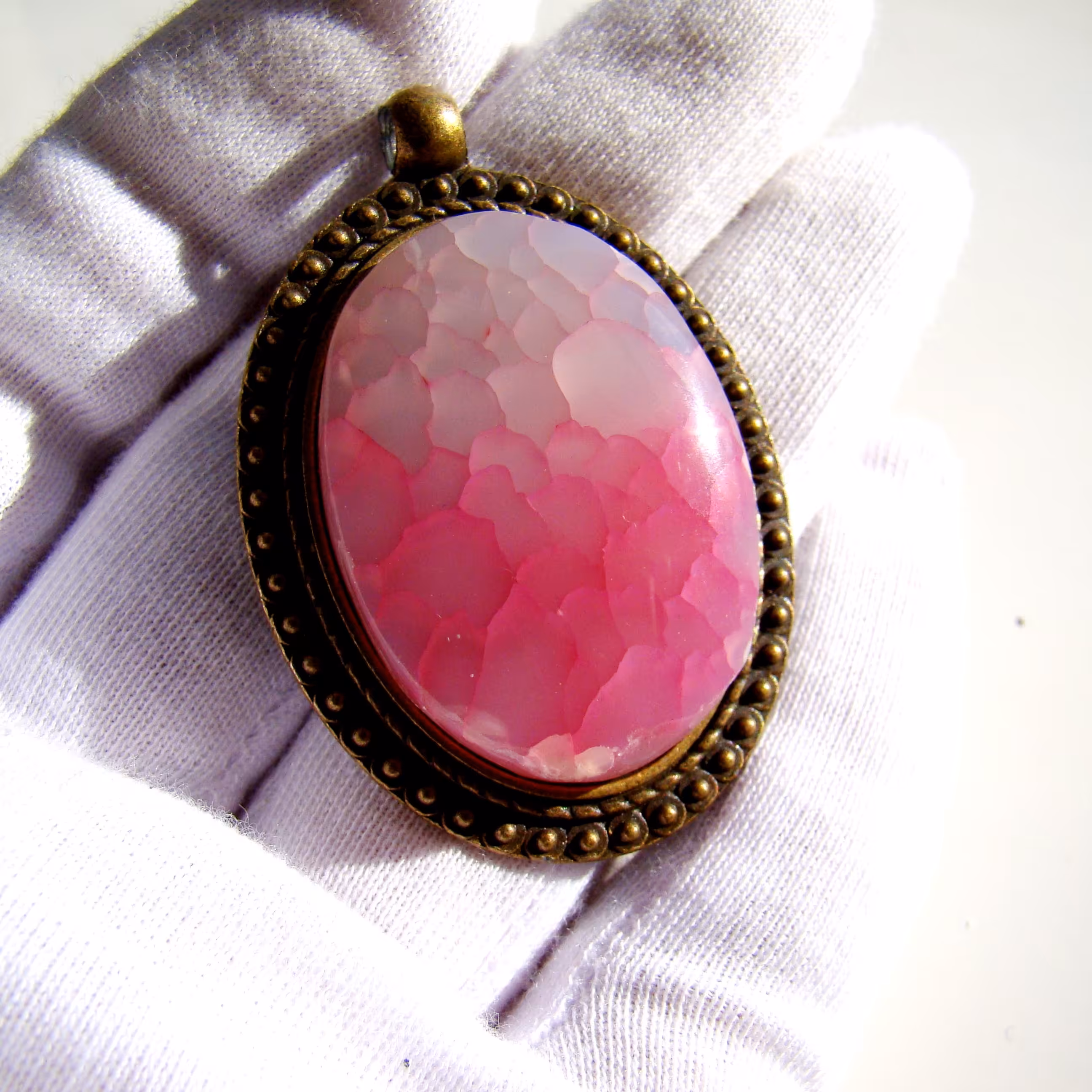 گردنی عقیق دراگون برنزی بهنراه زنجیر