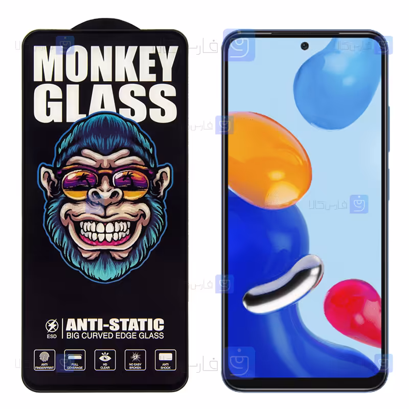 خرید گلس گوشی Xiaomi Redmi Note 11 4G مدل Monkey Anti Static