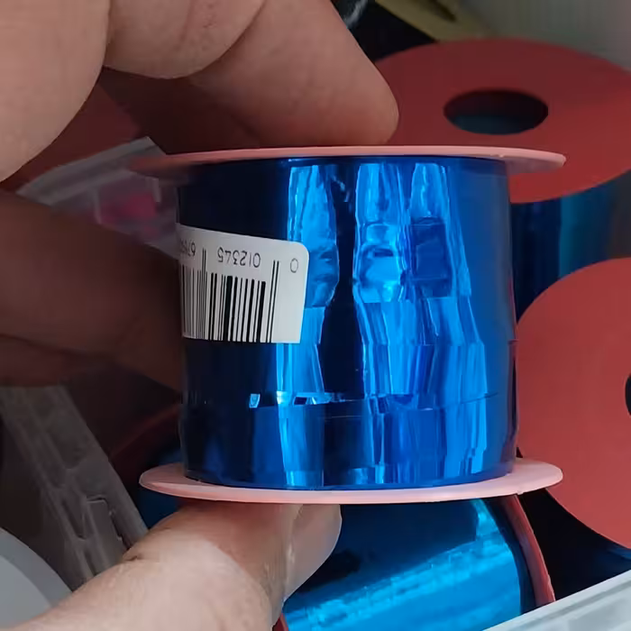 نخ یا ربان بادکنک  آبی پررنگ 50 یارد