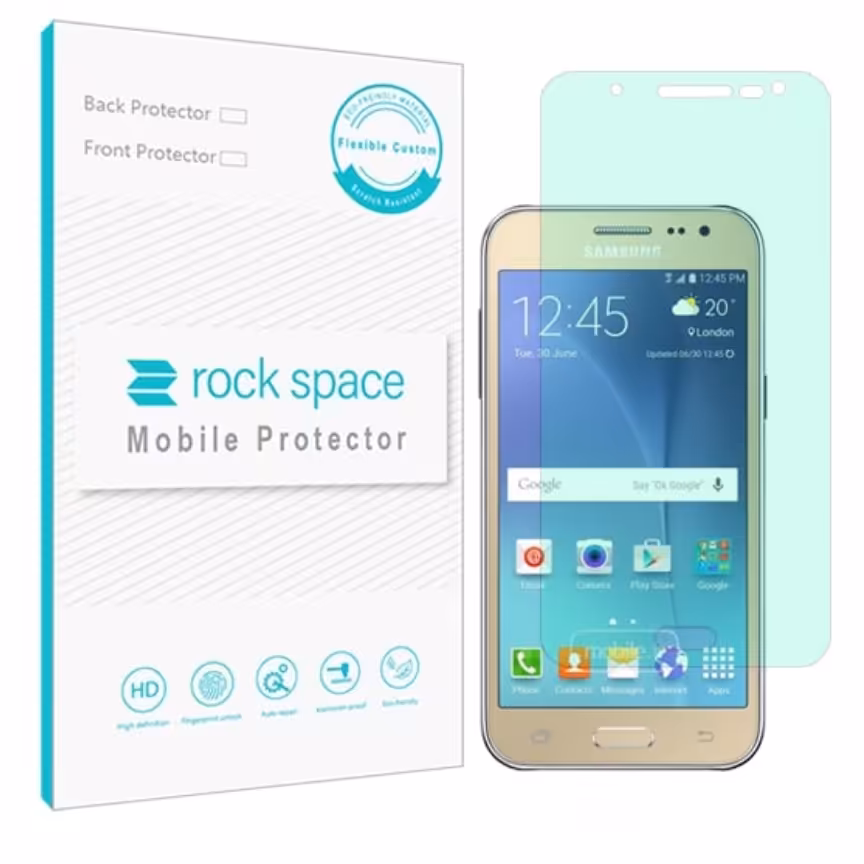 گلس سامسونگ J2 مدل نانو هیدروژل گرین لایت برند راک اسپیس