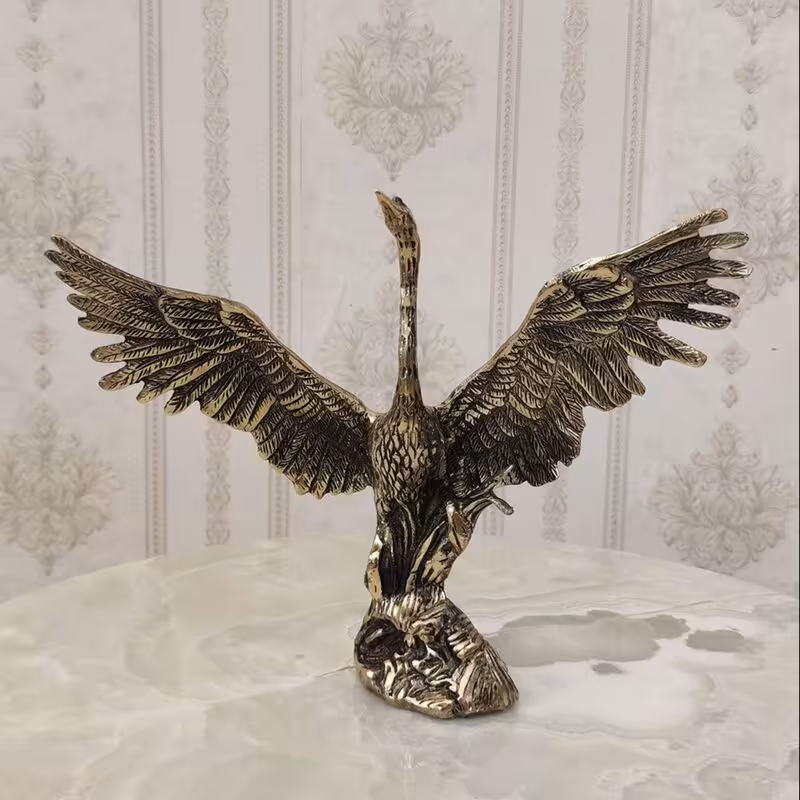 مجسمه برنزی مدل مرغابی در حال پرواز کد 2413