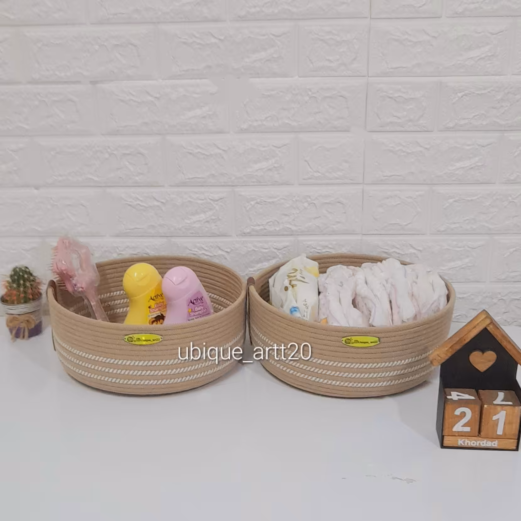 سبدقیطان ست دوعددی قطر 25 در11.سبد قیطان .باکس لوسیون .باکس پوشک .ست سیسمونی .سبدقیطانی.سبدقیطانی .