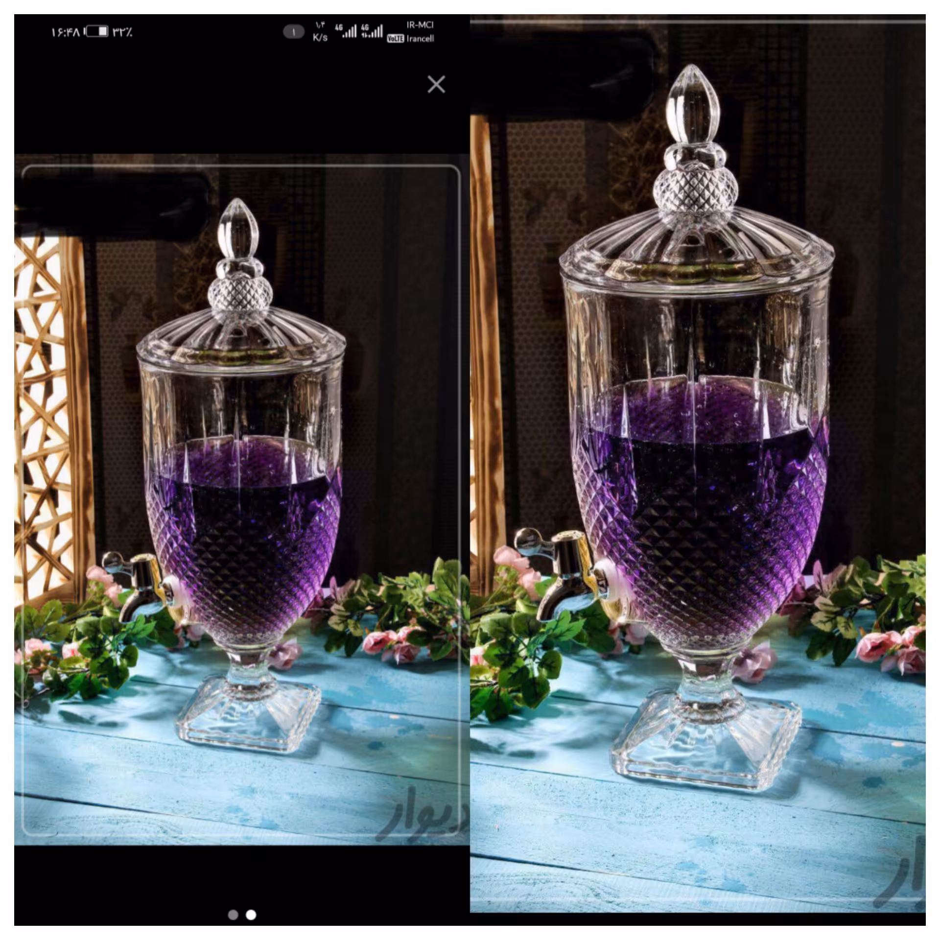 کلمن شیشه ای ونوس 6 لیتری