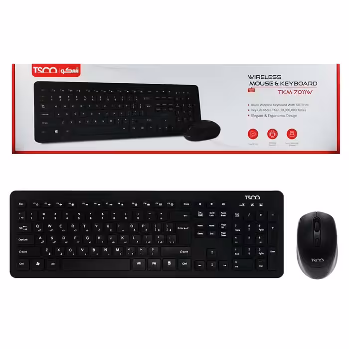 کیبورد و ماوس بی سیم تسکو TSCO TKM 7011W