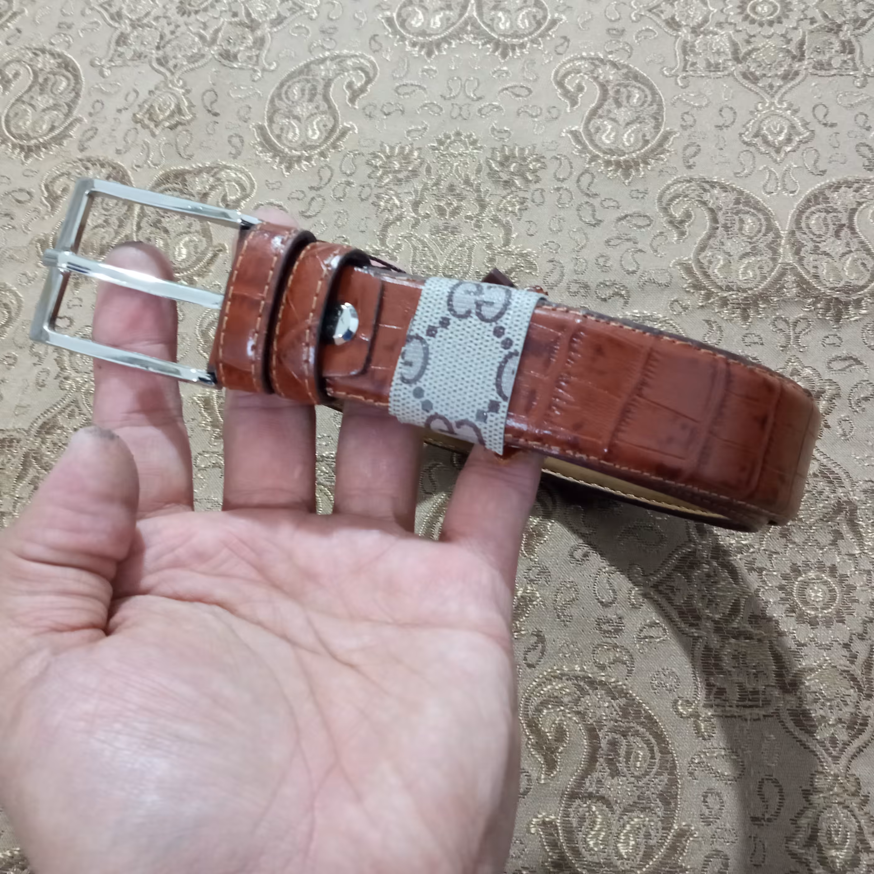 کمربند چرم طبیعی 3.5 سانت در 115