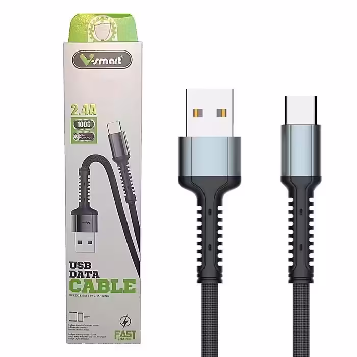 کابل تایپ سی کنفی تبدیل USB به USB-C وی اسمارت مدل V S SPEED PLUS طول 1 متر 

