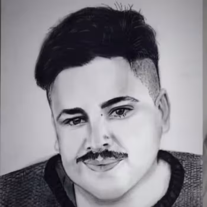 سفارش نقاشی چهره سیاه قلم ابعاد 22در 17 سانتی متر مدت تخفیف فقط 5 روز 