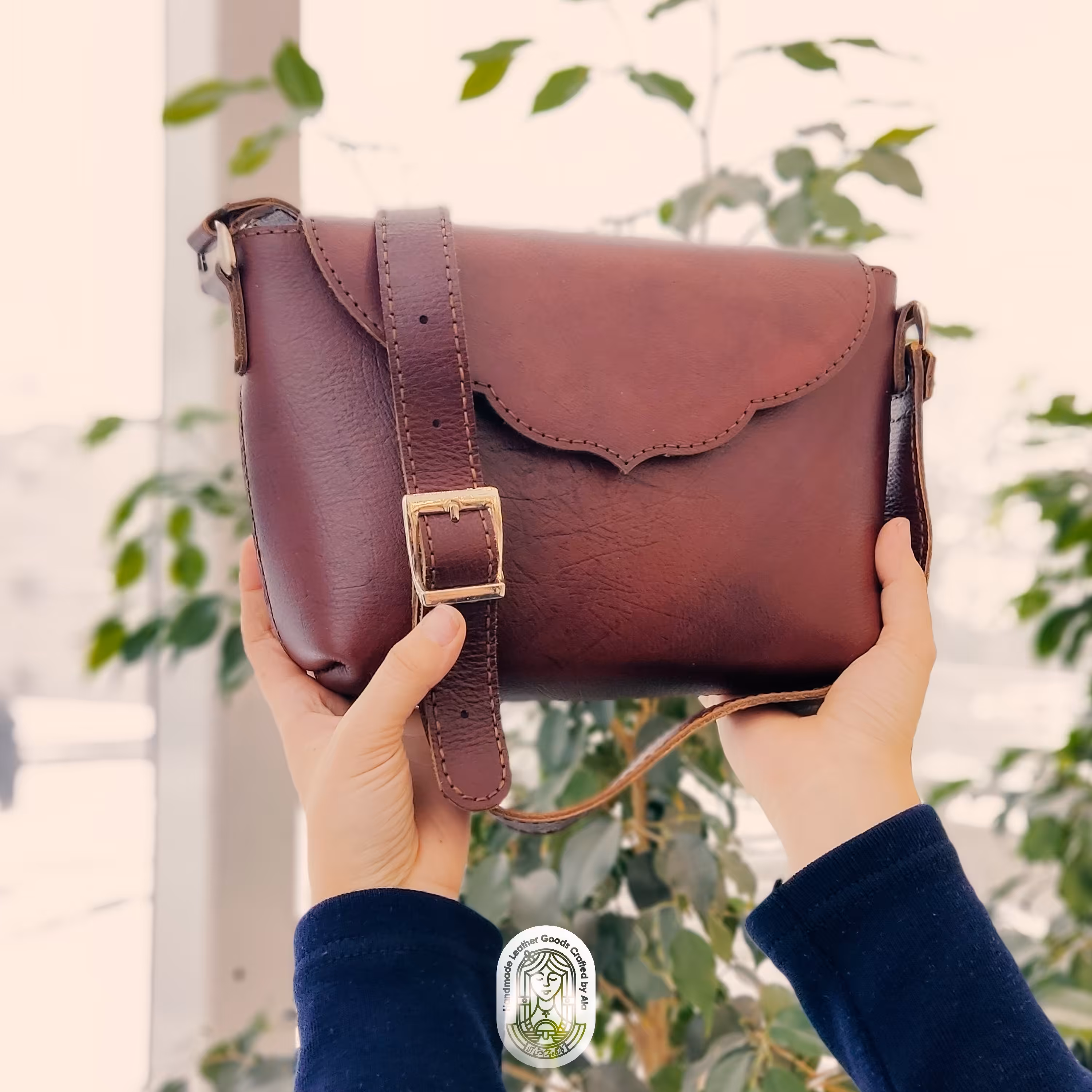کیف چرمی زنانه دستدوز آلا مدل اِلای