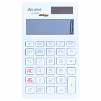 ماشین حساب جیبی سفید 12 رقمی مدل AT-308B آتیما ATIMA