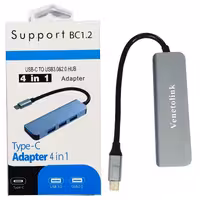 هاب 4 پورت Type-C to USB3.0 ونتولینک Venetolink BC1.2