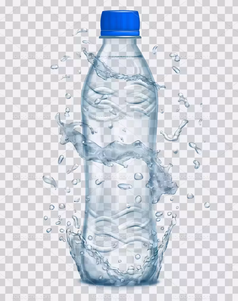 وکتور بطری آب کوچک | گرافیک با طعم تربچه