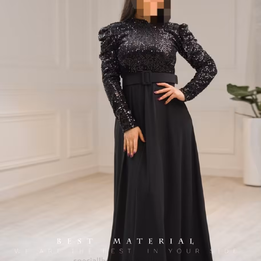 ماکسی مجلسی کرپ کش و پولک مخملی زنانه