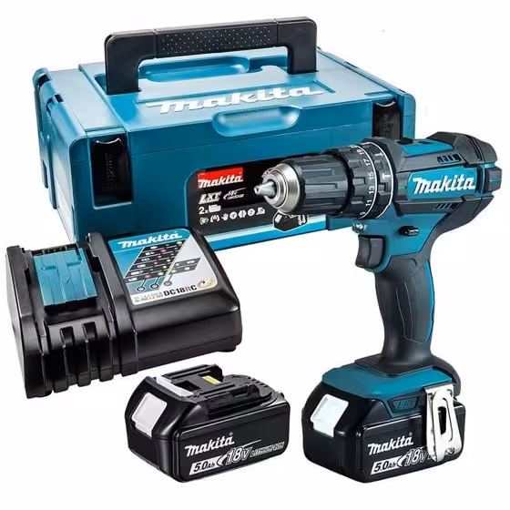دریل شارژی چکشی لیتیوم 18 ولت ماکیتا مدل DHP482RTJ