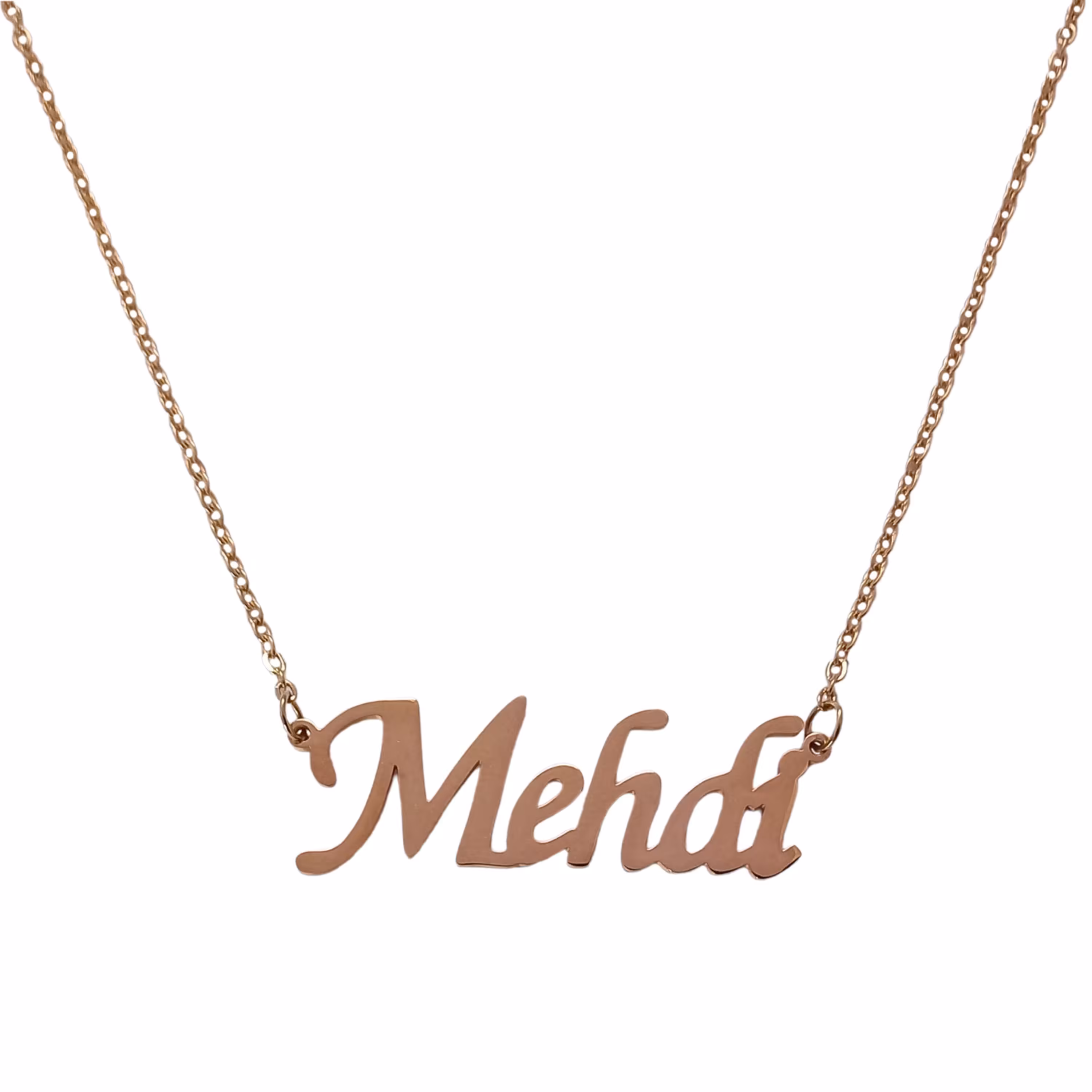 گردنبند اسم مهدی استیل طلایی  Mehdi