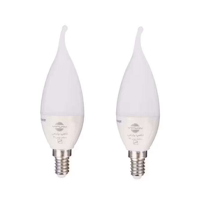 لامپ ال ای دی 6 وات دیمردار پارس شهاب مدل 001 پایه E14 بسته 2 عددی